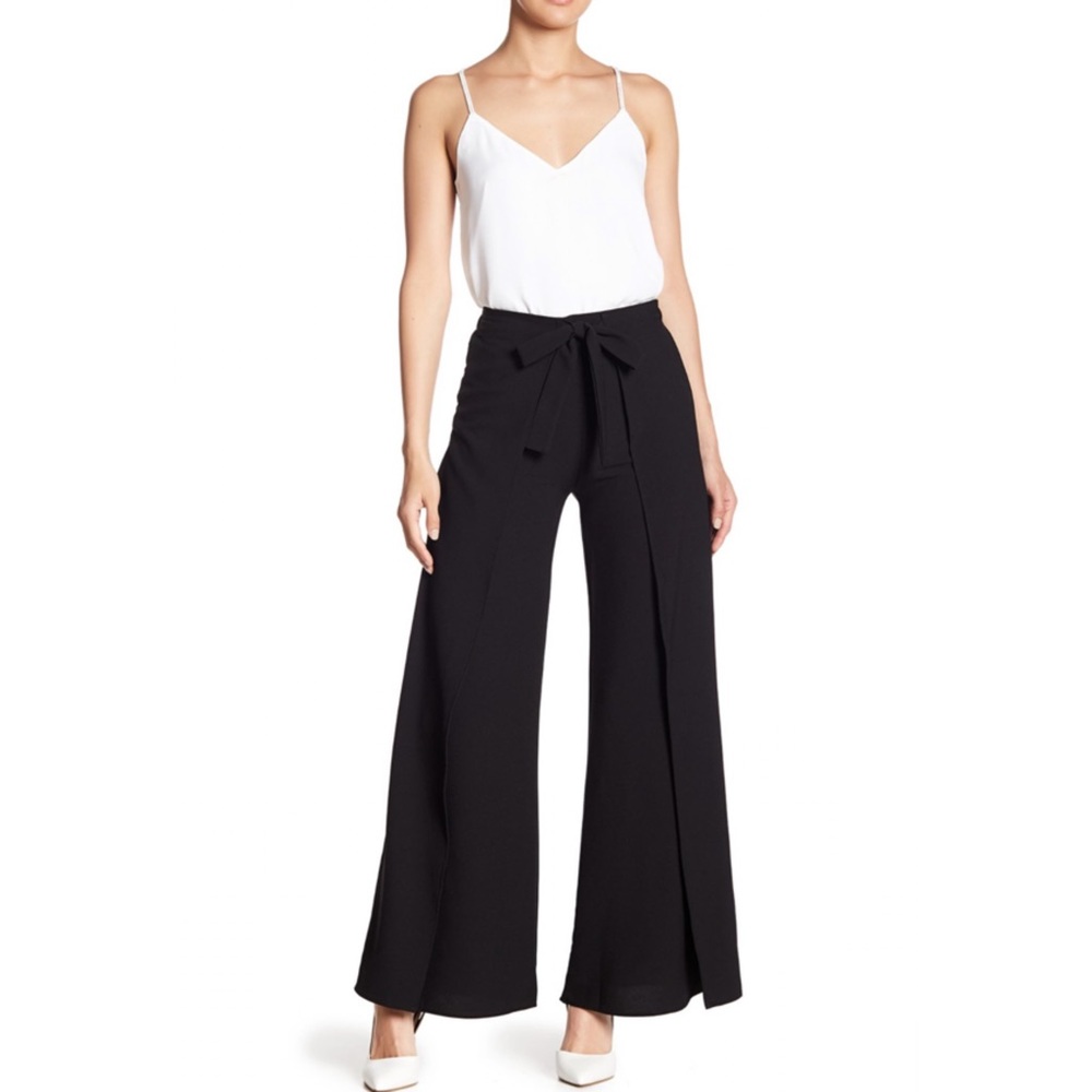 BLVD Tie Waist Pants in Black